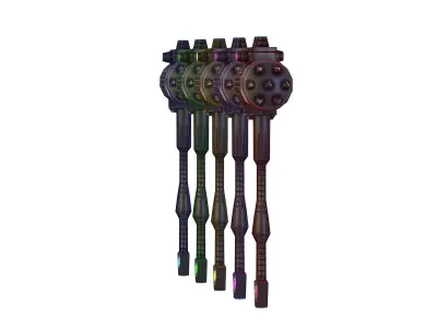 a set of cutting weapons - Sledgehammer Low-poly 3D model