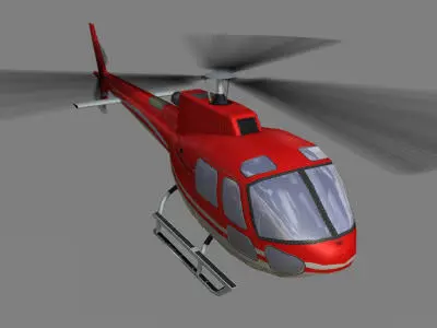 As 350 V1 Helicopter Low-poly 3D model