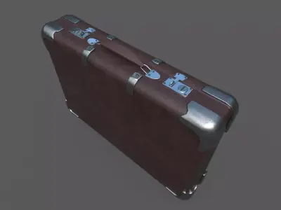 Low Poly Valise 2 suitcase Low-poly 3D model