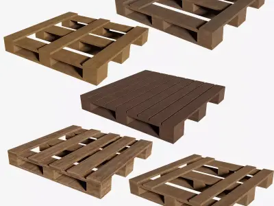 Pallets Wood Series Fiber Relics Content Group3 N6 - 10 PR02 3D model
