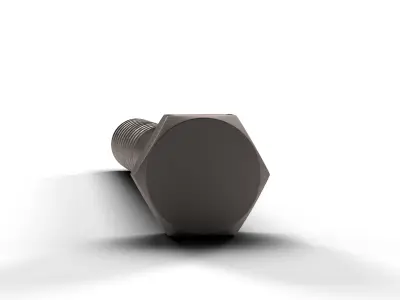  Hex Bolt Low-poly 3D model