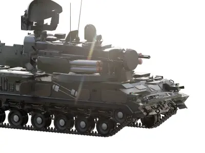 Tunguska 2s6 Anti-aircraft Gun Missile System 3D model