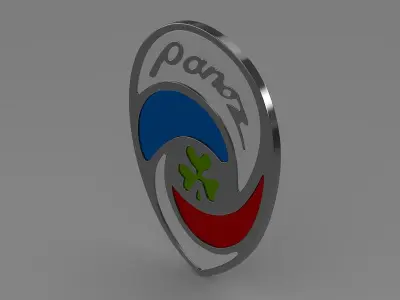 Panoz logo 3D model