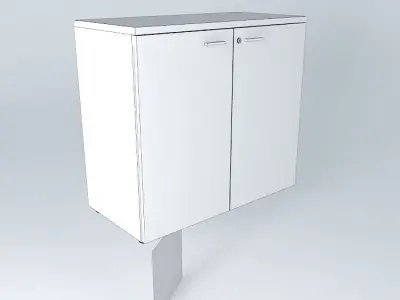 LOW PANELLED CABINET CREDENZA 900x450x840mm Free 3D model