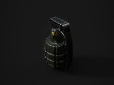 Hand Grenade PBR Free low-poly 3D model