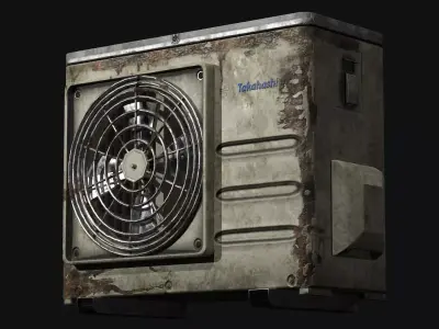 air conditional Low-poly 3D model