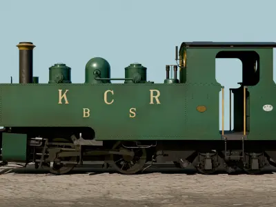 KCR 0-4-4T WG Bagnall loco Low-poly 3D model