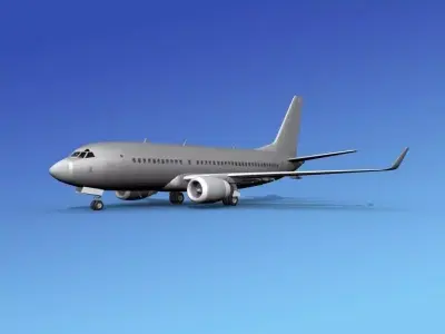 Boeing 737-700ER Bare Metal 3D model
