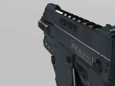 Semi-Automatic Shotgun MAS R1 Low-poly 3D model