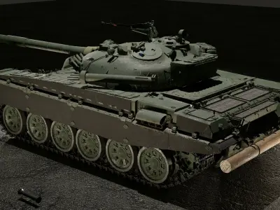T72M tank Free 3D model