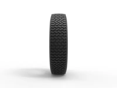 Semi truck tire 12 Scale 1 to 25 3D print model