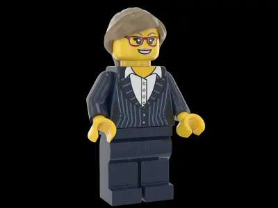 Lego Man And Woman Executive 3D model