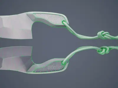 Gerber Tri-Tip - Green Low-poly 3D model