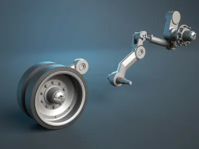 M1 Abrams Tank Wheels 3D model