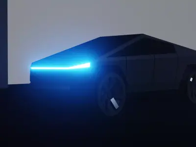 Tesla Cybertruck Low-poly 3D model
