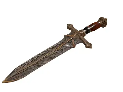 Ornate Fantasy Sword GameReady Asset Low-poly 3D model
