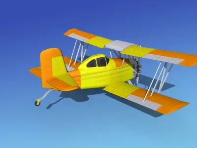 Grumman G-164 AgCat V04 3D model