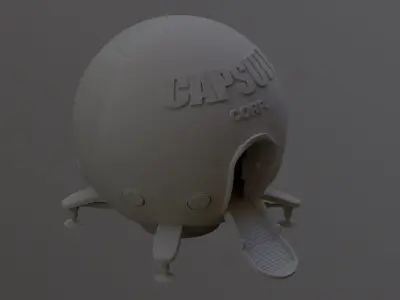 Capsule Corporation Spaceship  Color 3D Printable STL Model 3D print model