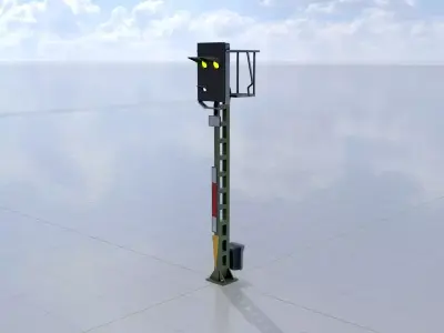 KS Eisenbahnsignalmast 4500mm Version-15 Low-poly 3D model