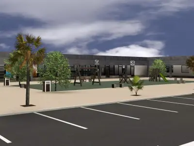 Commercial mall 3D model