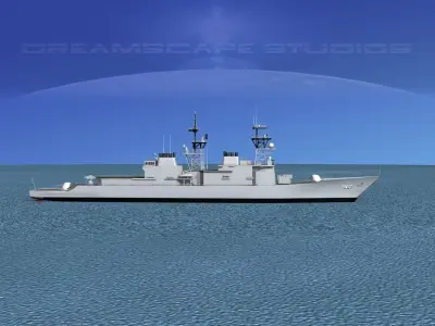 Spruance Class DD987 USS OBannon 3D model