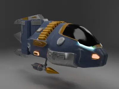 Futuristic Sci Fi Hovercraft 3D model