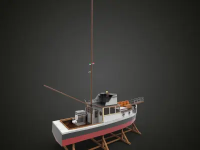 Building Fishing Ship 2 3D model