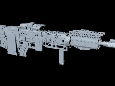 sci fi rifle 13 3D model