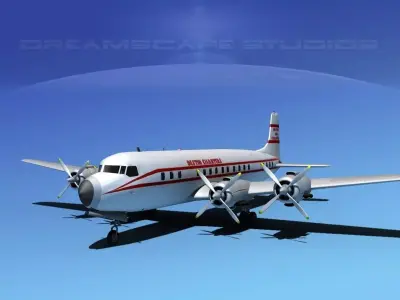Douglas DC-7C Destin Charters 3D model