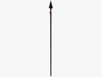 Medieval Spear Low-poly 3D model 9