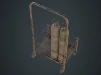 Gas Cylinder 3D Low-poly 3D model