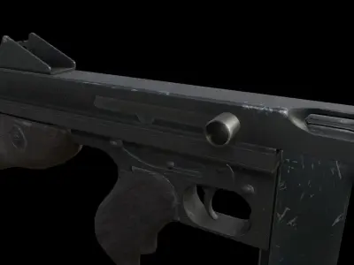 M1A1 Thompson Submachinegun Low-poly 3D model purchase