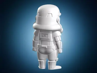 Chibi Stormtrooper Star Wars Collectible Figure 3D print model