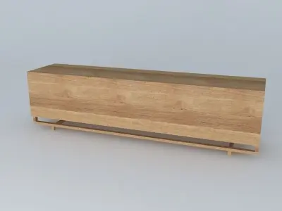 Sideboard Living Room Wood Free 3D model