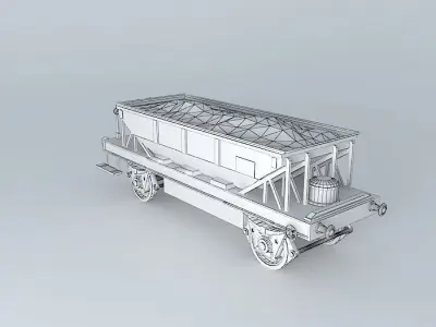 Eco Rail Track Hopper Dummy Old Steam Days Free 3D model