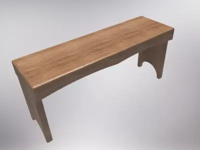 5 board benchwith plans 3D model