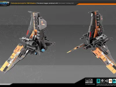 SF Fighter ZR3 Low-poly 3D model