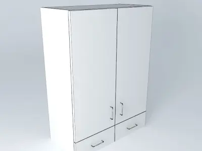 W2D2D cupboard Free 3D model
