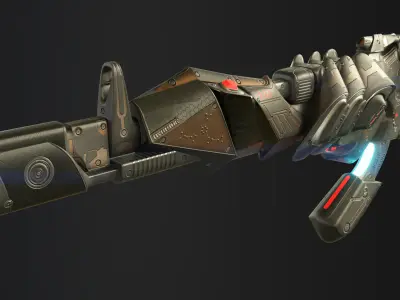sci fi Weapon -  Cyberpunk  Low-poly 3D model