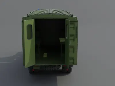 Hanomag AL 28 Military Ambulance Low-poly 3D model
