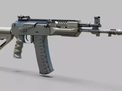 Ak12 Assault rifle Low-poly 3D model