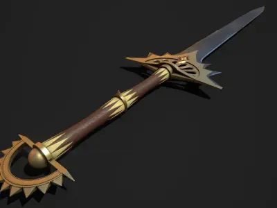 Zweihander sword Low-poly 3D model
