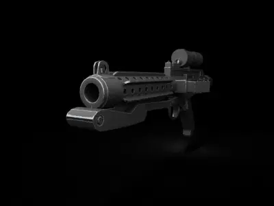 Star Wars E-11 Blaster Rifle Low-poly 3D model