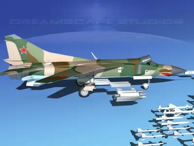 Mig 23 Flogger B V06 Russia 3D model