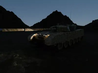 Al Khalid Main Battle Tank al-khalid al khaled vt1 mbt2000 Low-poly 3D model