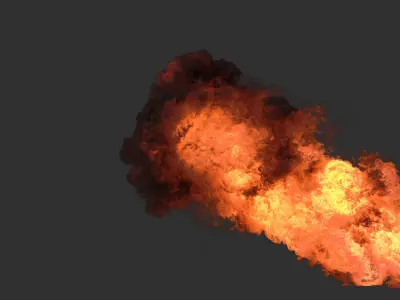 Houdini Heavy Fire asset file 3D model