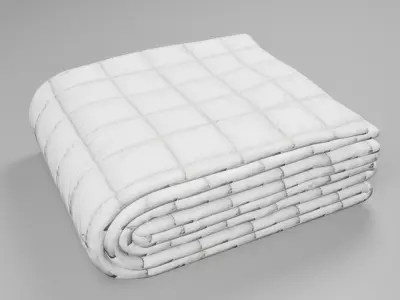 White blanket folded Free 3D model