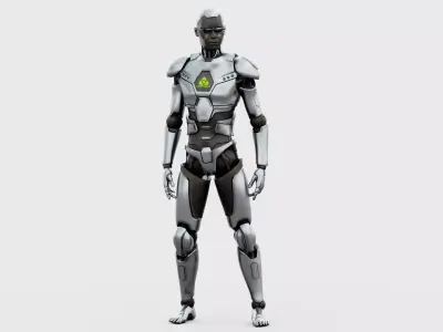  CYBORGTOPIA B-25 Rigged for Unreal Engine - Unity - MIXAMO 3D model