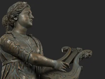 Lyre Player 3D model