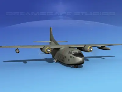 Fairchild C-123B Provider USAF 3 3D model